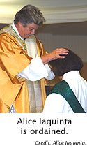 Alice Iaquinta is ordained.