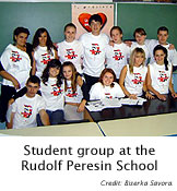 Student group at the Rudolf Peresin School