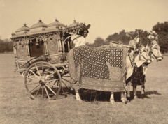 Photograph of a silver zenana carriage for Hindu women.  From the collection of the Gaekwad of Baroda, Gujerat.  1895, Oriental and India Office Collection, British Library