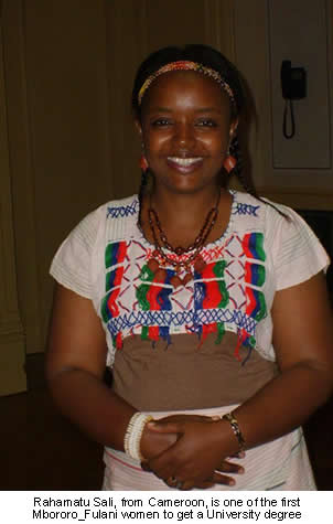 Rahamatu Sali, from Cameroon, is one of the first Mbororo_Fulani women to get a University degree 