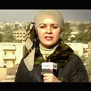 A photo from Al-Arabiya satellite news shows Iraqi journalist Atwar Bahjat al-Samerai, who was assassinated in the central city of Samarra along with two other journalists in February 2006. For her safety, Sahar Issa was not photographed at the International Women's Media Foundation award ceremony.
