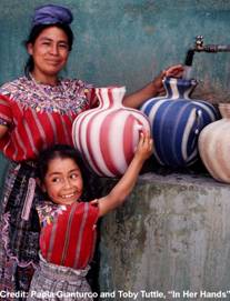 A weaver in the Guatemala, Irma's three daughters are able to go to school. She is 