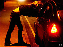 Prostitute talking to a driver 14/12/2006 