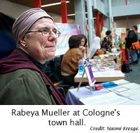 Rabeya Mueller at Cologne's town hall.