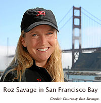 Roz Savage in San Francisco Bay