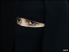 Burqa wearing woman - file photo