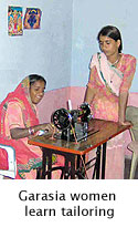 Garasia women learn tailoring