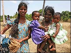 Displaced Tamil women