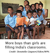 More boys than girls are filling India's classroom