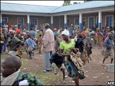 There have been scenes of chaos at refugee camps around Goma on 31 October 2008