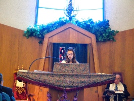 Girl reading Torah