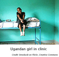 Ugandan girl in clinic