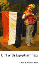 Girl with Egyptian flag