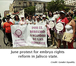 June protest for embryo rights reform in Jalisco 