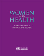Cover of the report on women and health.