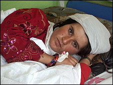 Woman in maternity ward
