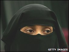 Woman wearing niqb, file pic