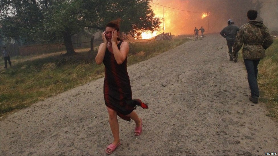 Fires outside the town of Vyksa, Russia