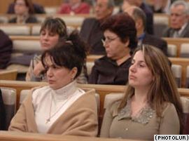 Armenia -- Women at a parliamentary hearing in Yerevan, undated.