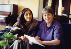 Kavita and grantee partner Igo Rogova in Berkeley, CA, 1999