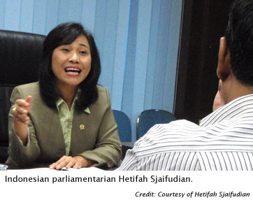 Indonesian parliamentarian Hetifah Sjaifudian.