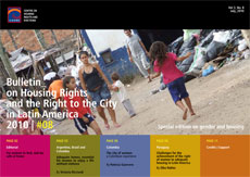 Cover of "Bulletin on Housing Rights to the City in Latin America 2010"