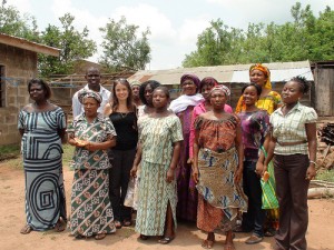Danielle Nierenberg with members of the Abooman Women's Group in Ghana. (Photo: Bernard Pollack)