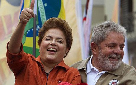 Luiz Inacio Lula da Silva with Dilma Rousseff