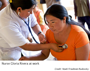 Nurse Gloria Rivera at work