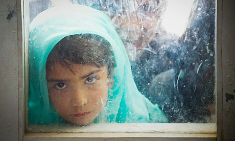 An Afghan girl in a classroom in Kabul 