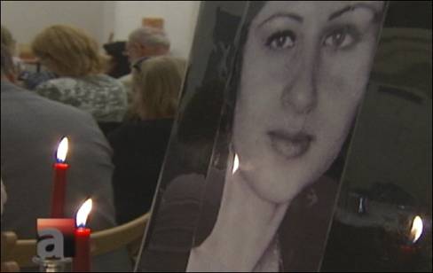 A vigil for honour killing victim Pela Atroshi in Sweden