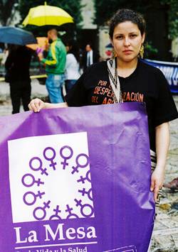 Abortion rights activits Bogot, Colombia