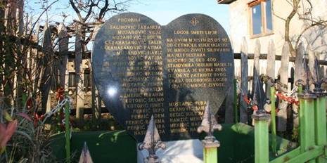  A monument in memory of 120 women who were raped and sexually assaulted in a village near Zvornik during the conflict