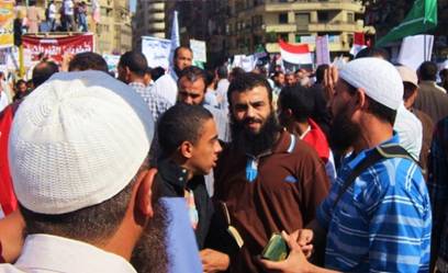 A Salafi rally in Cairo. Islamist leaders are pushing to reduce Egypt's legal marriage age for girls, some arguing for as low as nine. Credit: Cam McGrath/IPS.