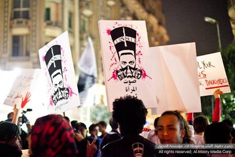Anti sexual harassment protest in Talaat Harb square
