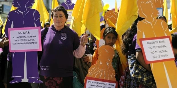 March to protest violence against women in Guatemala City.