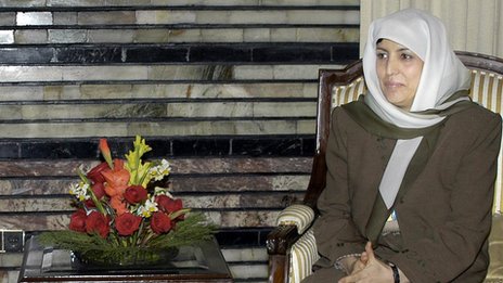 Zinat Karzai at the presidential palace in Kabul