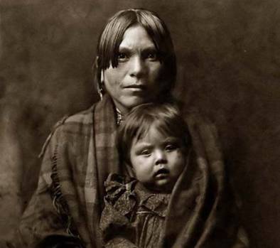 Native American mother and child