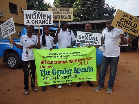 [CUBS staff participated in the International Womens Day rally in Delta State. Photo credit: Gilbert Ojiakor/MSH]