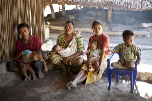 Displaced Timorese family