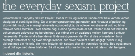 Everyday Sexism Project launches in Denmark
