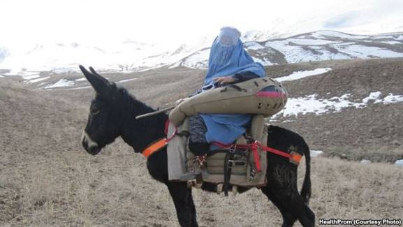 The new maternity saddle is designed to carry women in labor across Afghanistan's difficult terrain so that they can get the medical care they require.