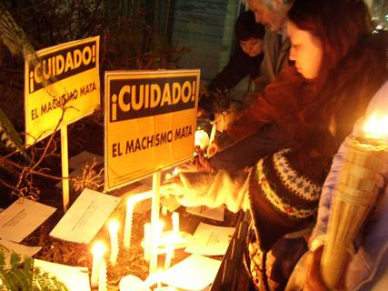 Memorial femicide protest in Chile