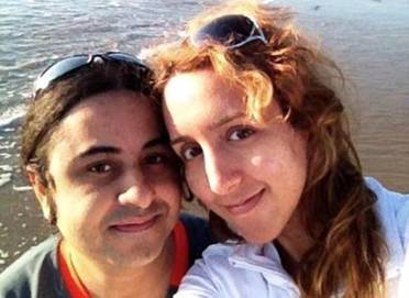 Sanaz Nezami and her husband on Facebook