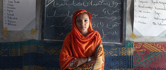 A girl at school in Pakistan. Credit: Irina Werning/Oxfam