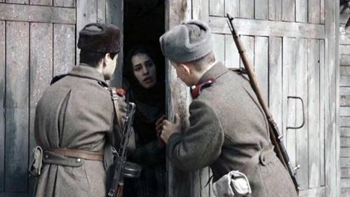 A scene from the film &quot;Ordered to Forget&quot;, a movie about how the Soviets forcibly deported the whole Chechen nation and the related Ingush group from their homeland in the North Caucasus to Central Asia in the winter of 1944