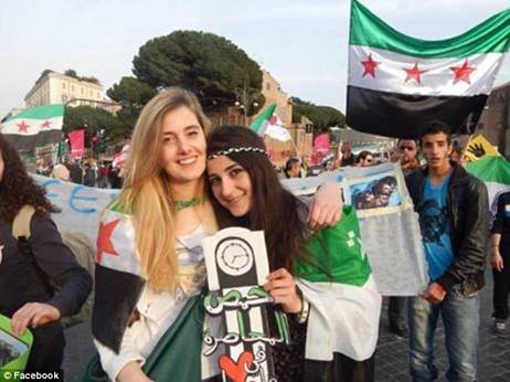 Abducted: Vanessa Marzullo, 21 (left) and Greta Ramelli, 20, (right) were working on humanitarian projects in Syria, the Italian foreign ministry said, admitting that contact with the women is 'impossible'