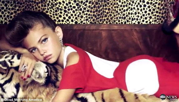 Thylane Loubry Blondeau appearing in French Vogue magazine