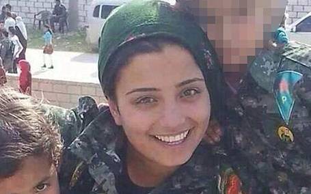 Arin Mirkin blew herself up at an Isil position east of the border town of Kobane