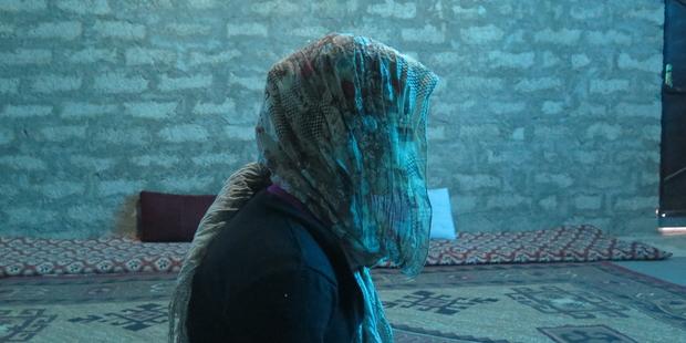 A girl in Khakhe camp who was a victim of abuse by the armed group calling itself Islamic State.